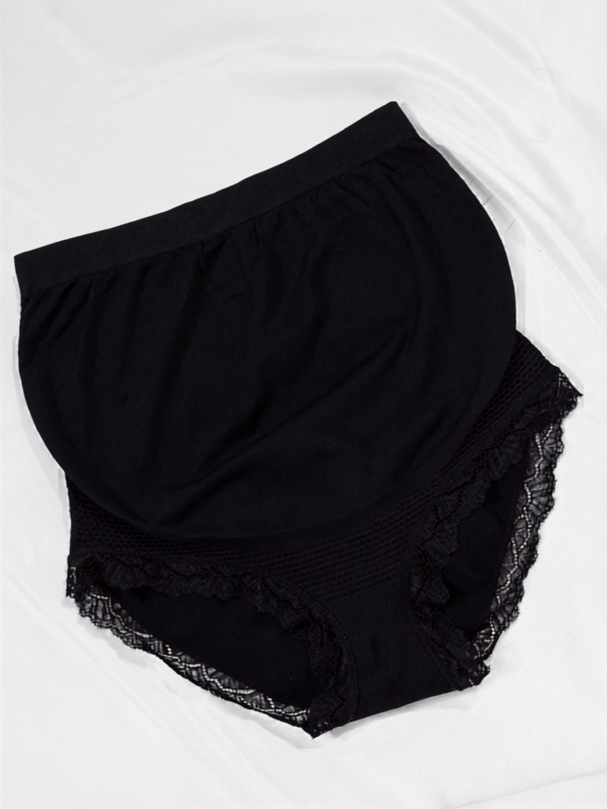 Slip für die Schwangerschaft High-Waist über dem Bauch mit Spitze