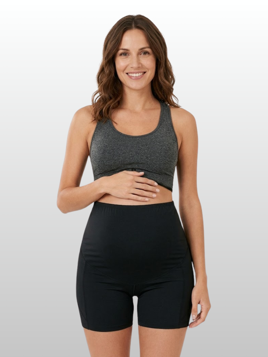 Umstandsshorts, Taschen, Hoher Bauchbund, Shapewear, Sommer, Atmungsaktiv, Alle Trimester