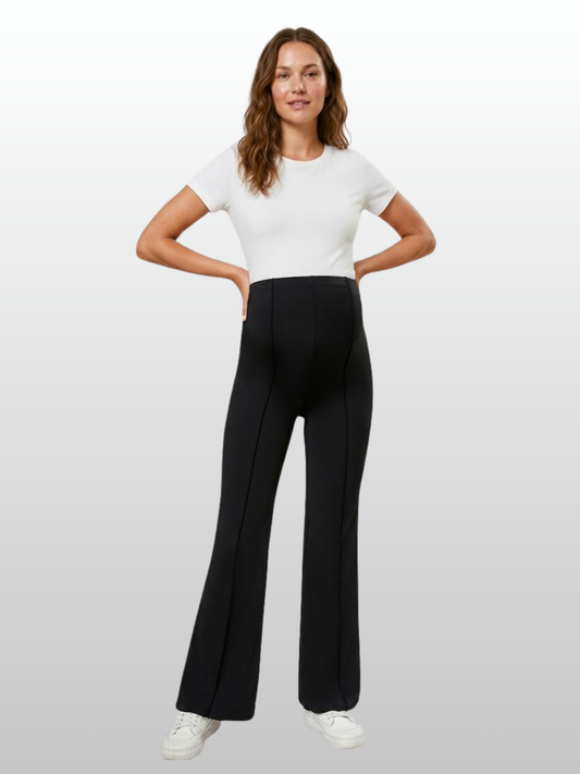 Umstandshose, High-Waist, Verstellbar, Über-dem-Bauch, Falten, Alle Trimester, Atmungsaktiv