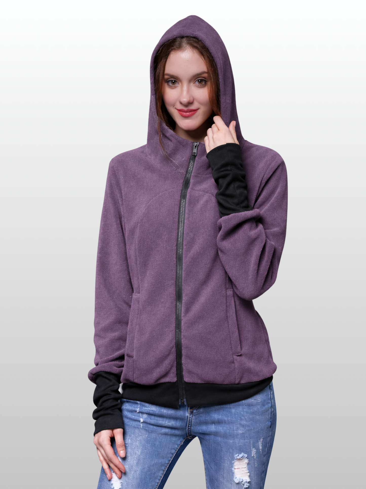 Tragejacke mit Babyeinsatz, 2-in-1 Fleece, auch Umstandsjacke