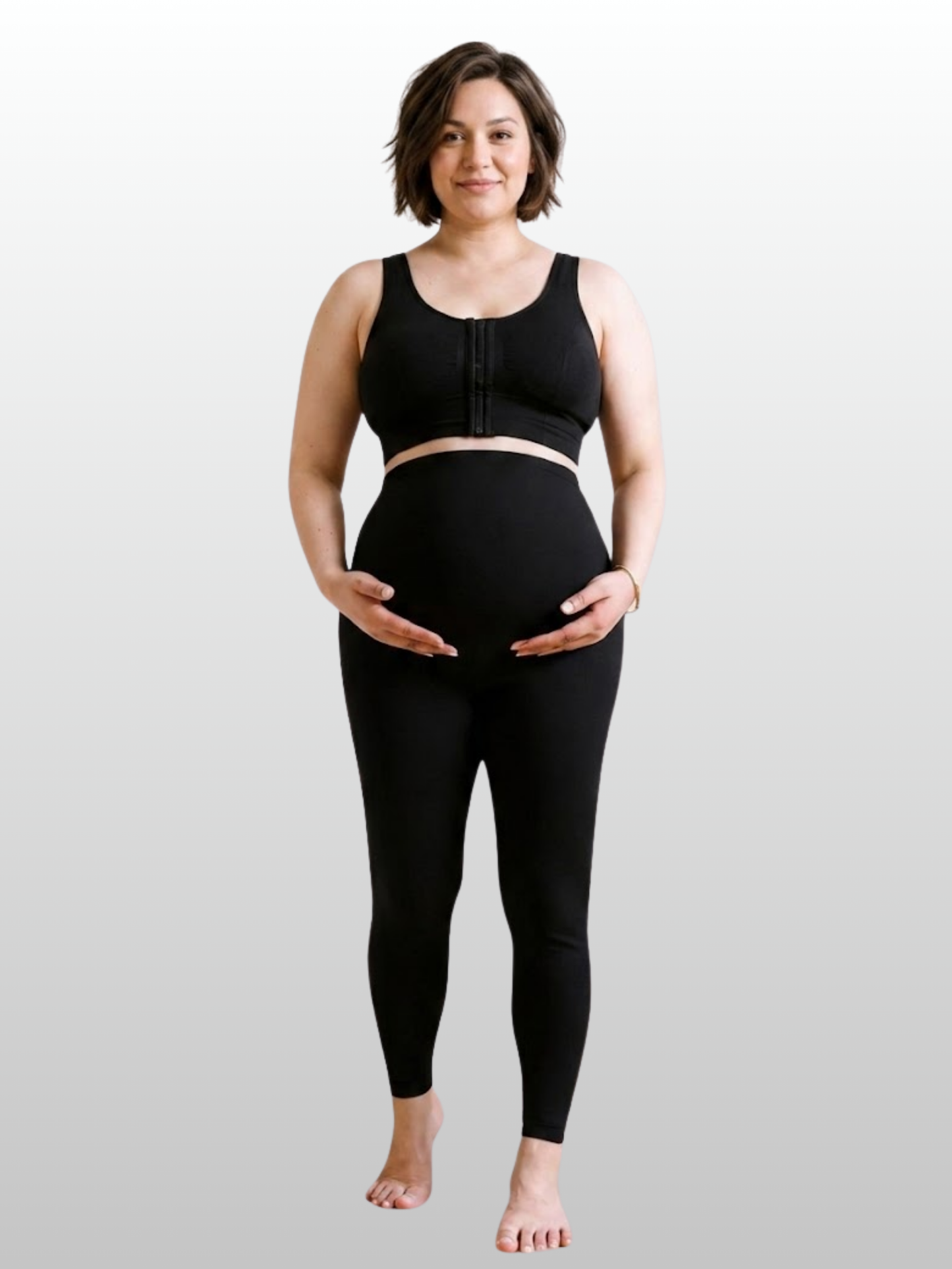 Umstandsleggings Plus Size, Volle Bauchabdeckung, All Trimester, Atmungsaktiv, Dehnbar