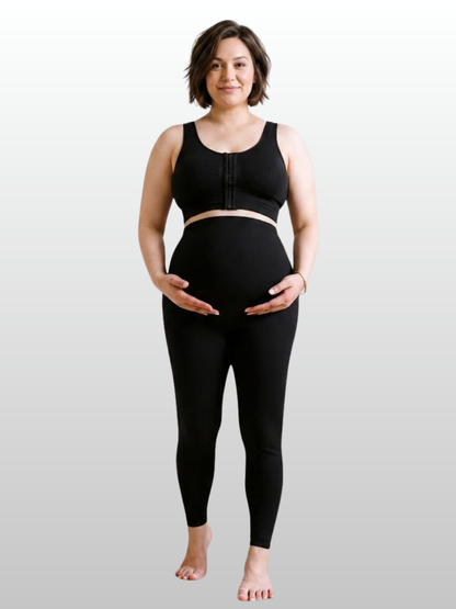 Umstandsleggings Plus Size, Volle Bauchabdeckung, All Trimester, Atmungsaktiv, Dehnbar