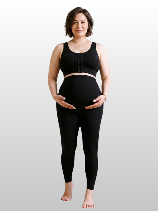 Umstandsleggings Plus Size, Volle Bauchabdeckung, All Trimester, Atmungsaktiv, Dehnbar