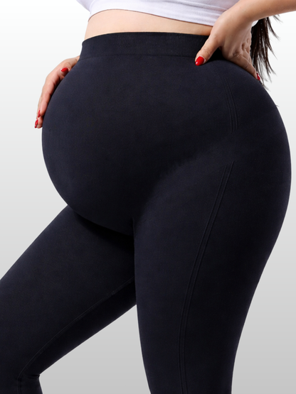 Umstandsleggings, Plus-Size, Active, Yoga, Bauchunterstützung, Workout, Atmungsaktiv, Alle Trimester