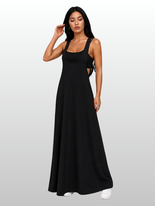 Umstandskleid Maxi Racerback mit Bralette, Zweiteiler, stillfreundlich