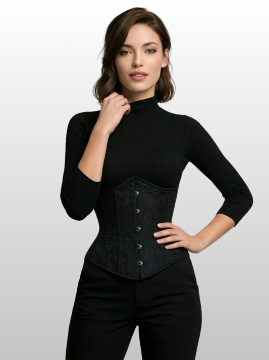 Korsett mit Satin Schnürung, Waist Trainer, Verstellbar, schlanke Silouhette, Atmungsaktiv