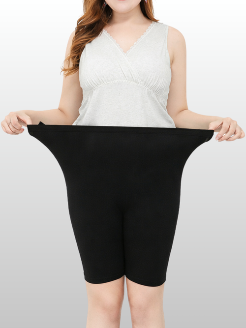 Umstands-Shorts, Plus Size, Ultra-Stretch, Verstellbar, Hoher Bund, Atmungsaktiv, Sommer