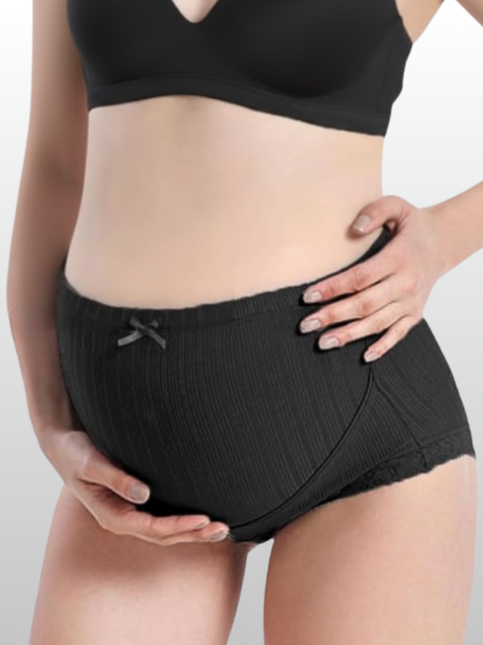 Umstandsmode, Umstands Slip, High Waist, Alle Trimester, Atmungsaktiv, Verstellbar, Auslaufsicher