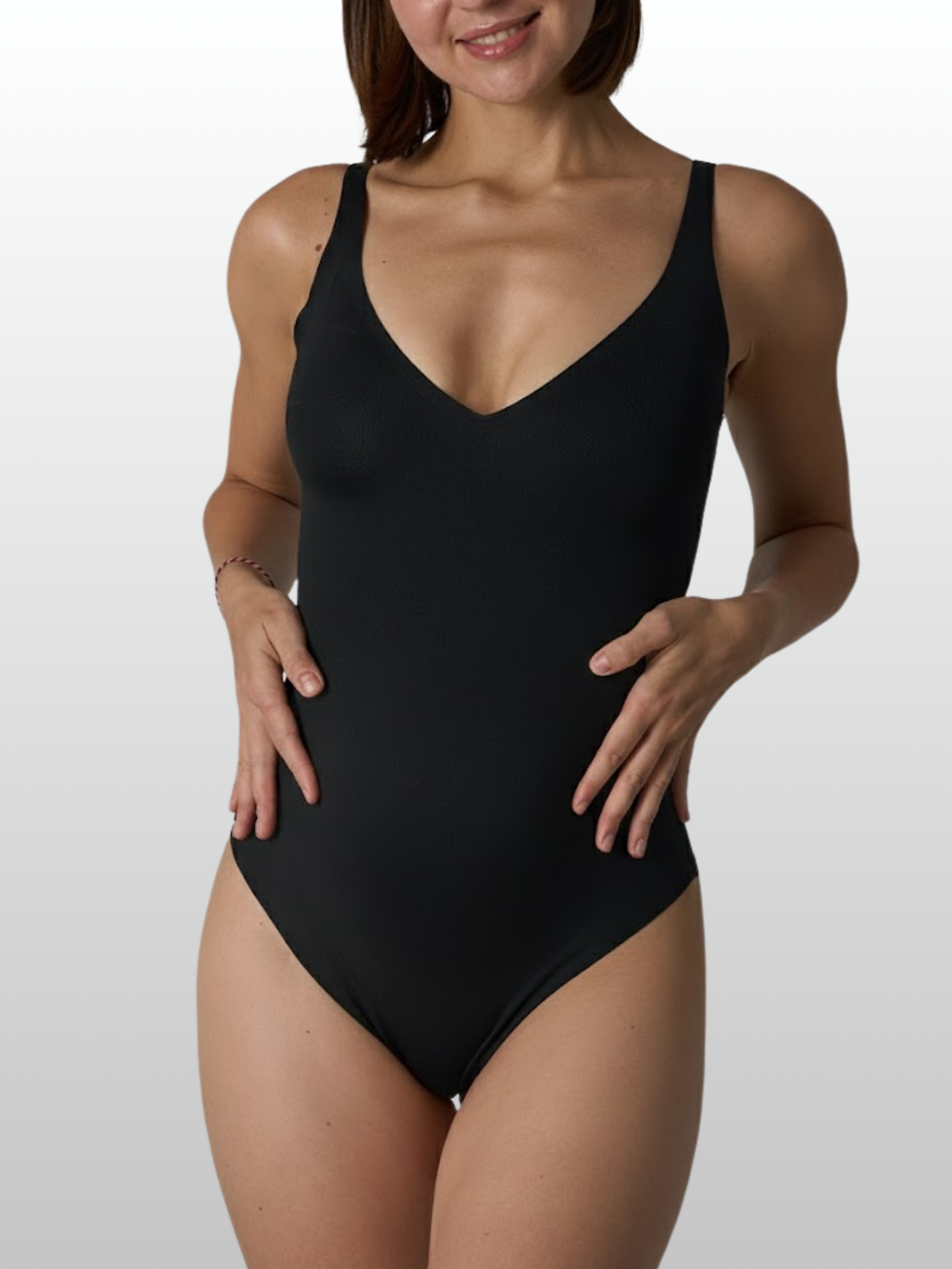 Nahtloser Umstands Body, V-Ausschnitt, Stillfreundlich, Ultra-Stretch, Schwangerschaft