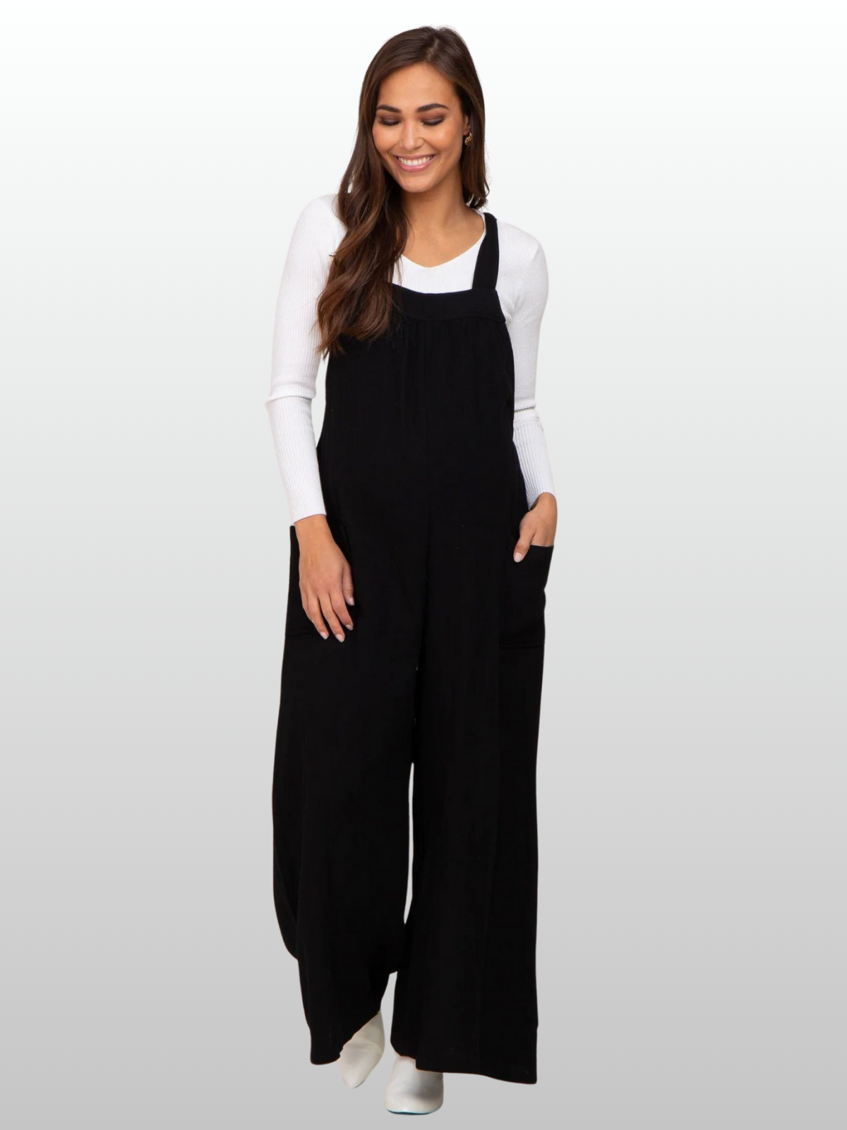 Umstandsmode, Umstands Overall mit weiten Beinen