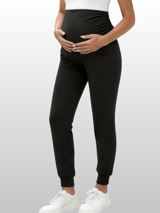 Umstands-Jogginghose, High-Waist, Sportlich, Elastischer Bund, Atmungsaktiv, Alle Trimester, Bewegungsfreiheit