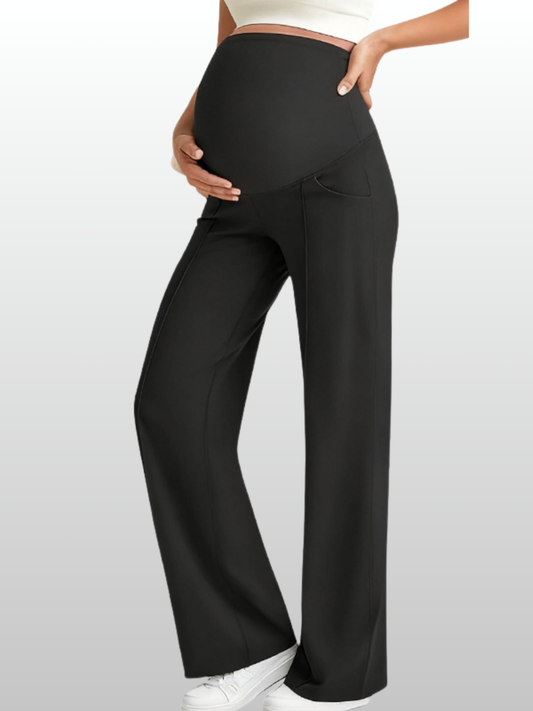 Umstandshose, Über-dem-Bauch, Falten, Lockerer Schnitt, Taschen, Alle Trimester, Atmungsaktiv