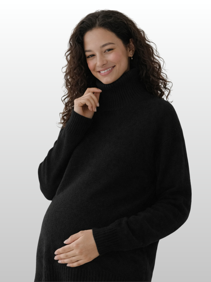 Umstandspullover, Oversized, Strick, Warm, Business-Casual, Alle Trimester, Lockere Passform