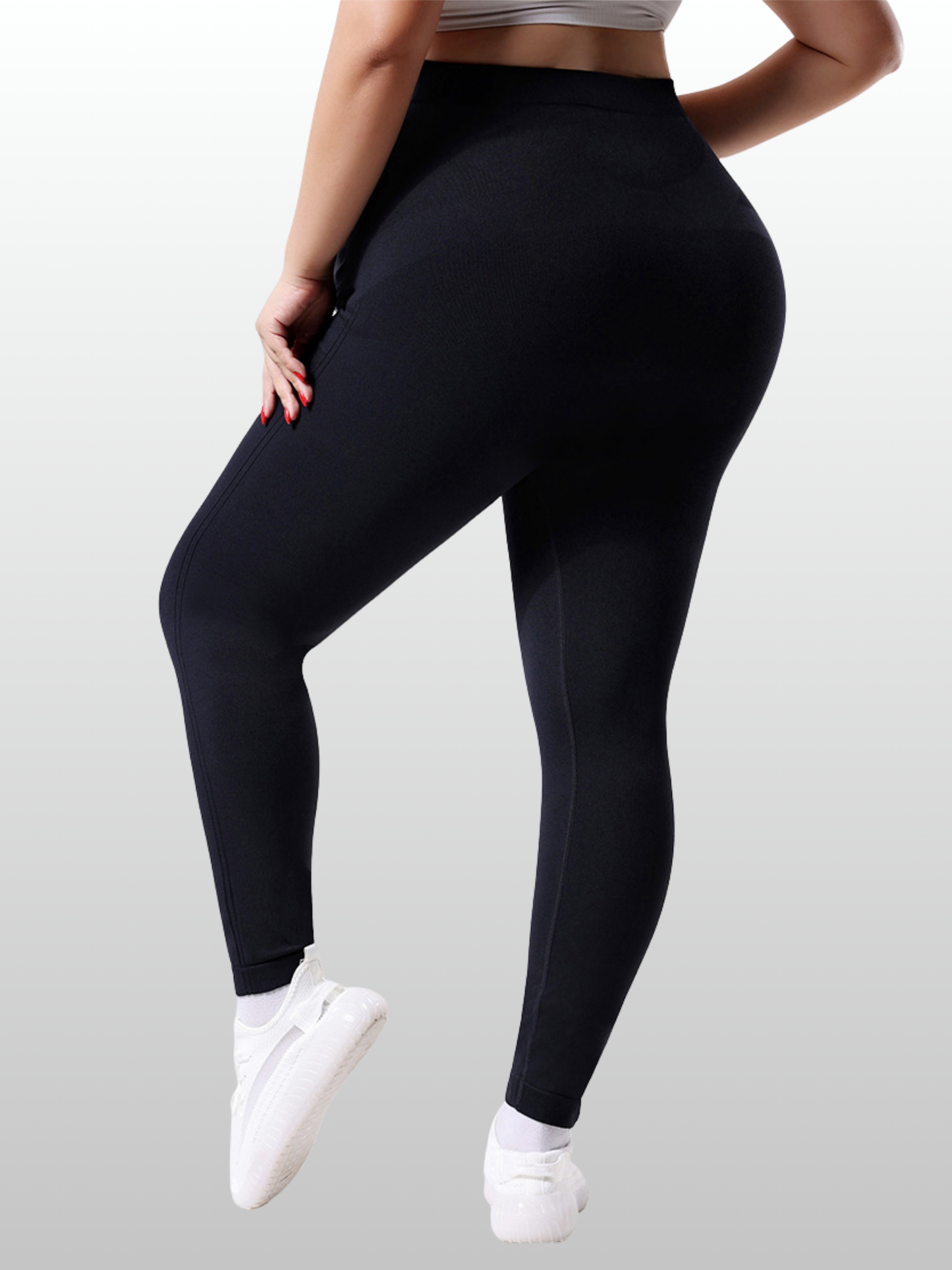 Umstandsleggings, Plus-Size, Active, Yoga, Bauchunterstützung, Workout, Atmungsaktiv, Alle Trimester