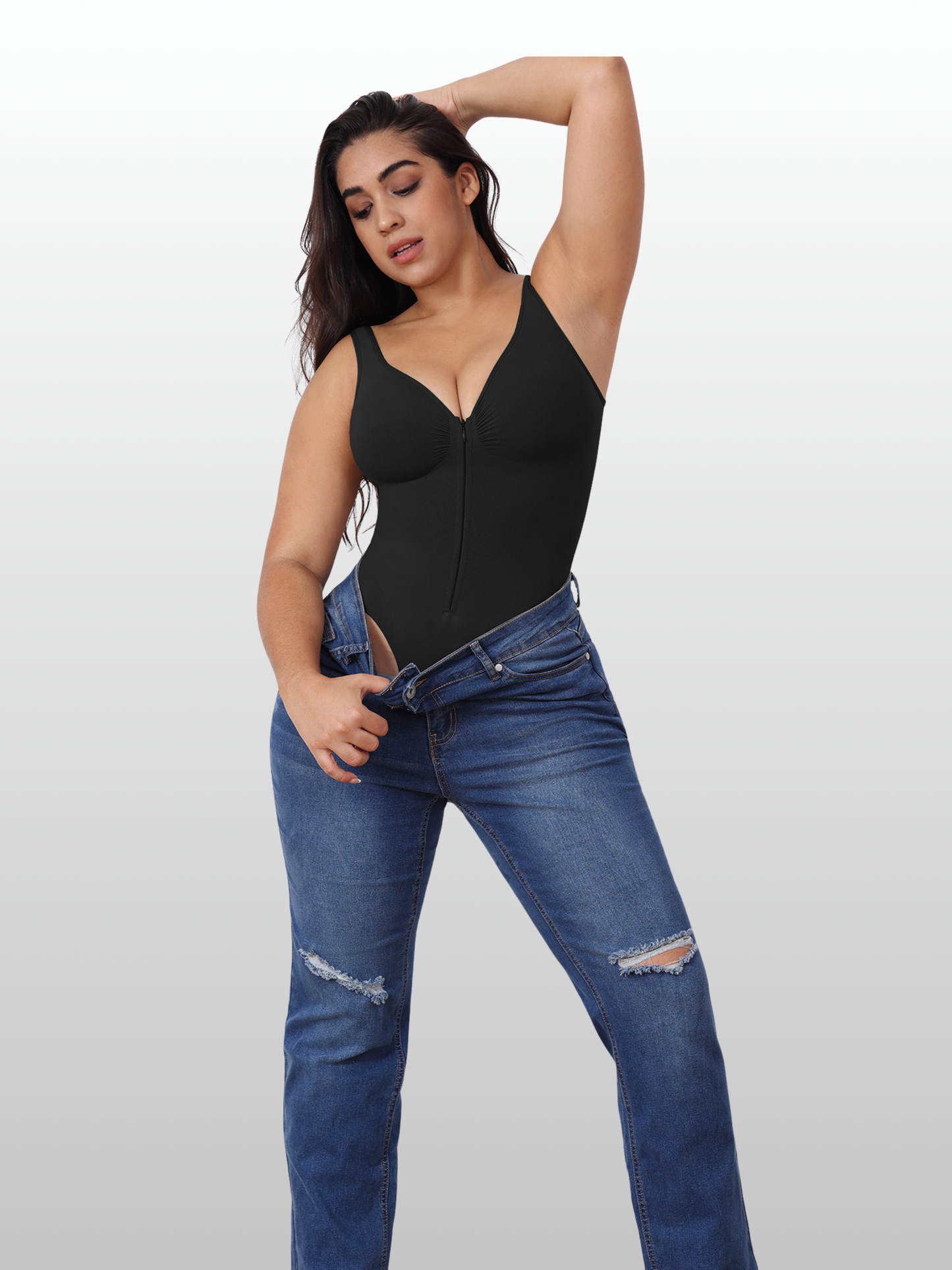 Shapewear Body mit Reißverschluss vorn, Taillen-Formung