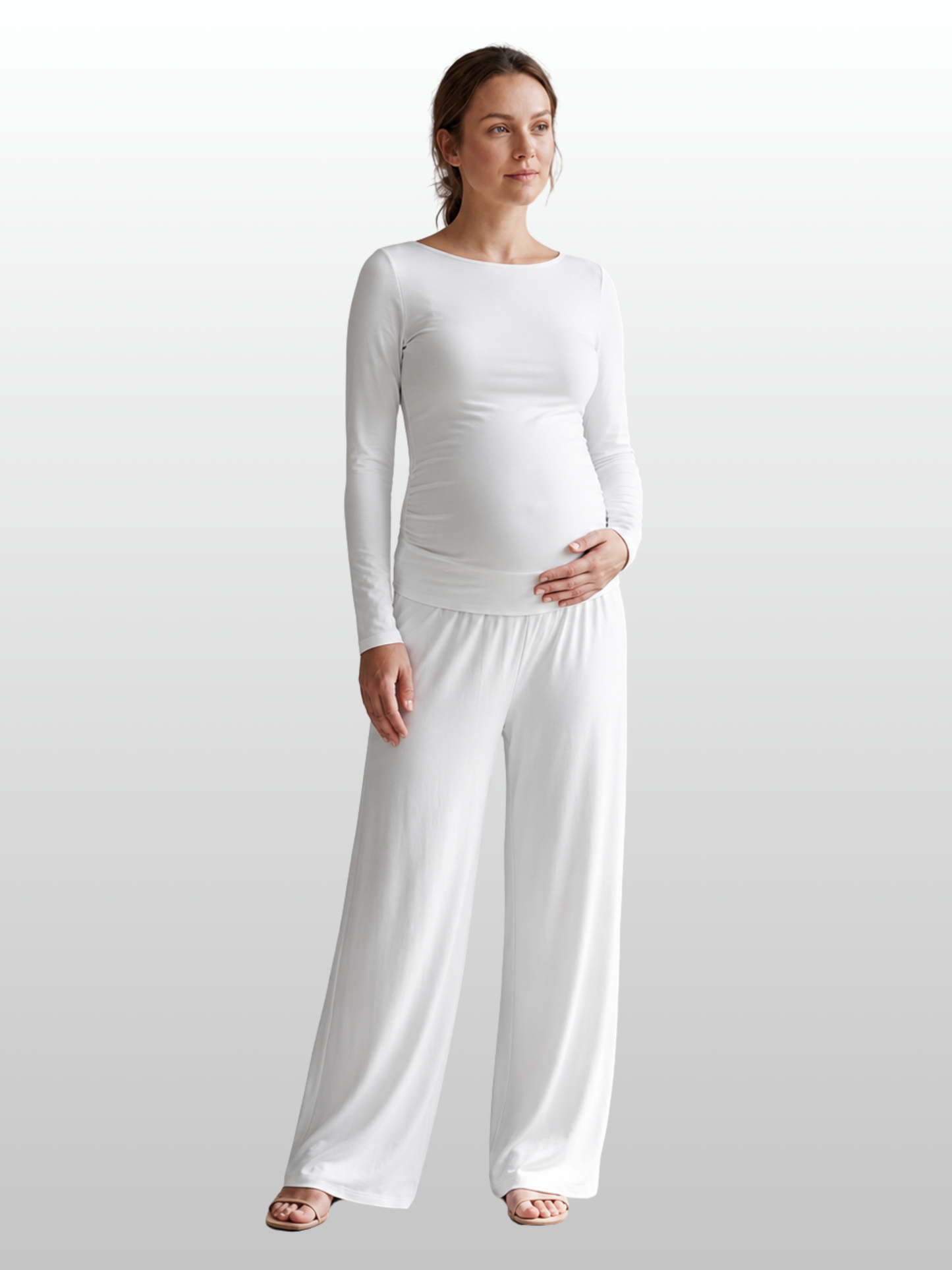 Umstands-Lounge-Set: Top & weite Hose, auch nach der Geburt