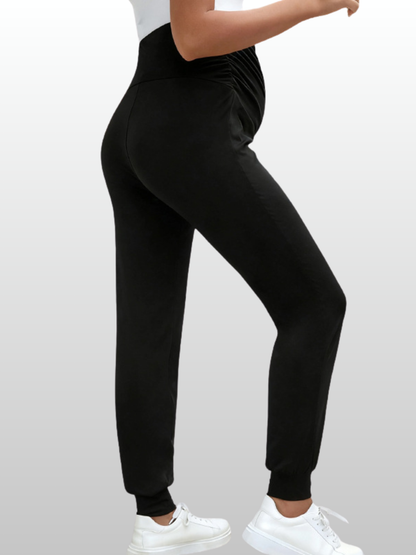 Umstands-Jogginghose, High-Waist, Sportlich, Elastischer Bund, Atmungsaktiv, Alle Trimester, Bewegungsfreiheit