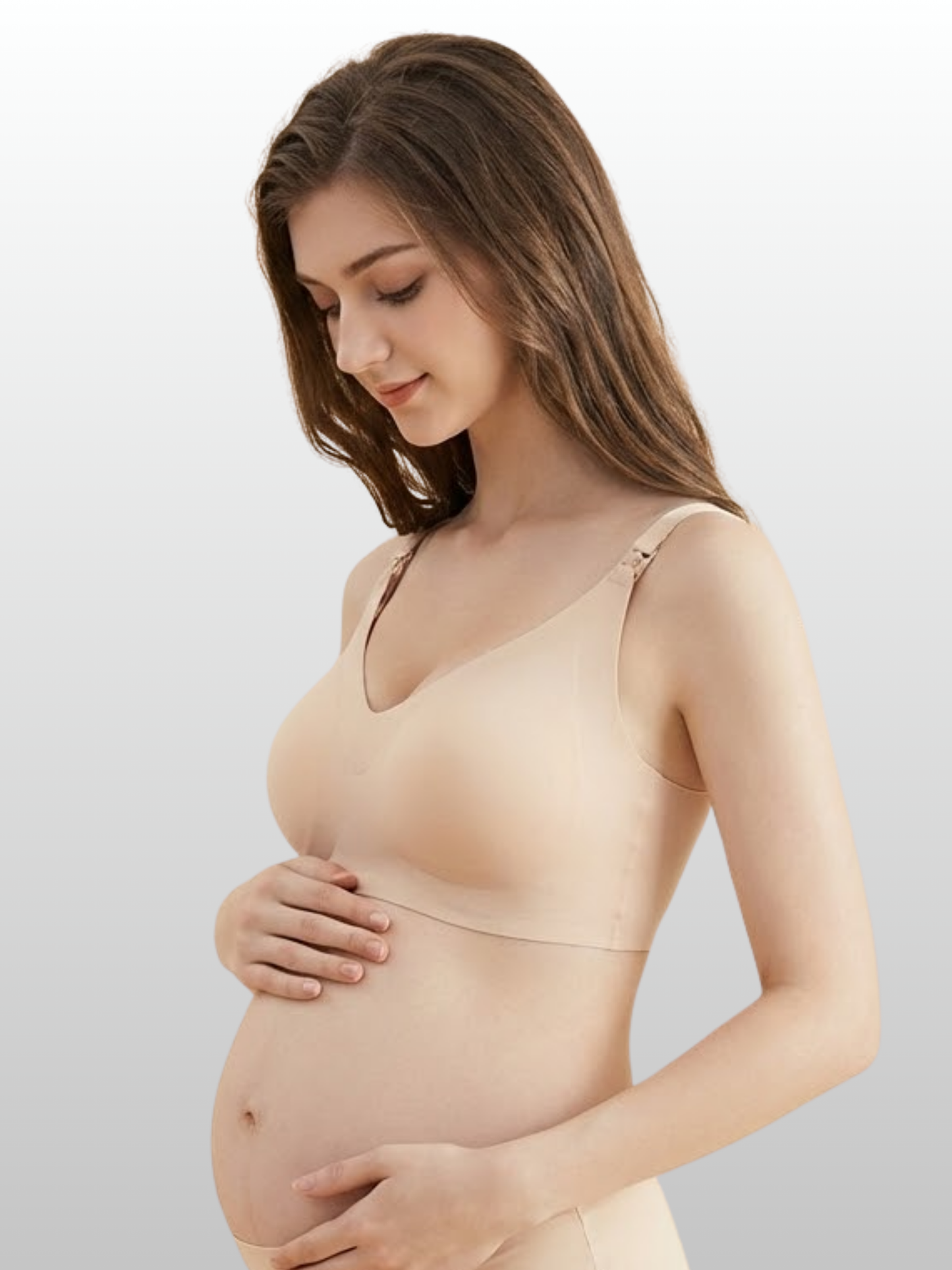 Still-BH, Bügellos, Nahtlos, Top-Clip Zugang, Herausnehmbare Pads, Nachtfütterung, Schwangerschaft, Stillzeit, Atmungsaktiv