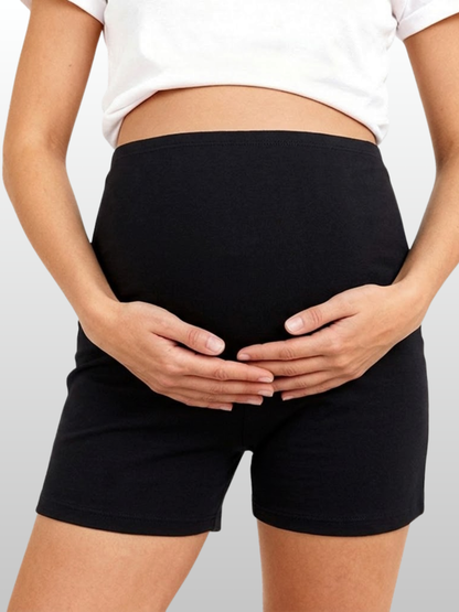Umstandsshorts gerippt mit Überbauch-Bund & Taschen, Sommer