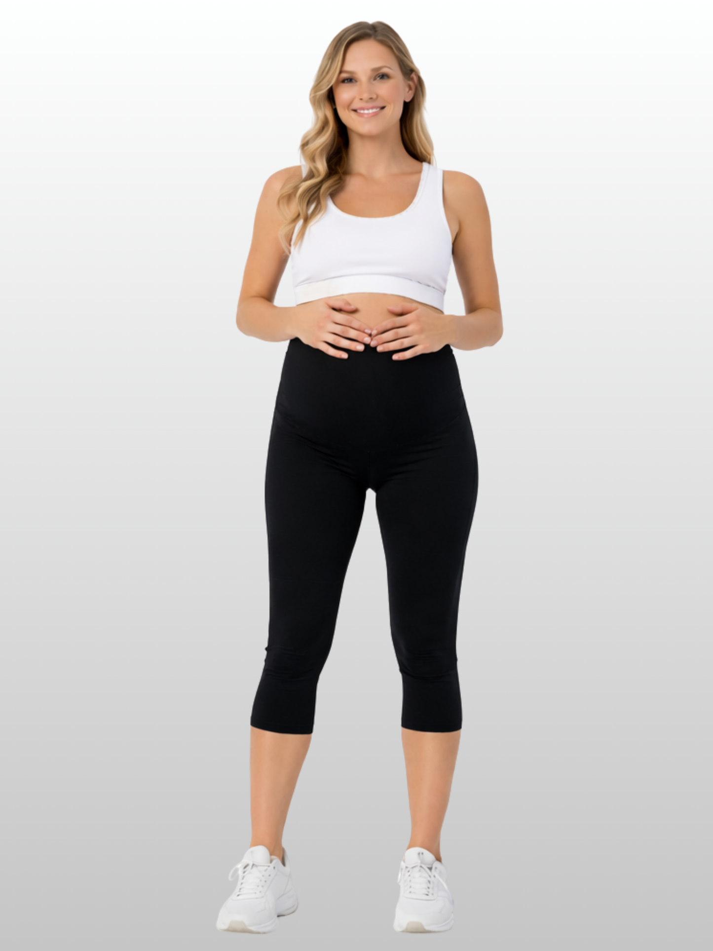 Umstandsleggings Capri, Modal, verstellbarer Bund, Sommer