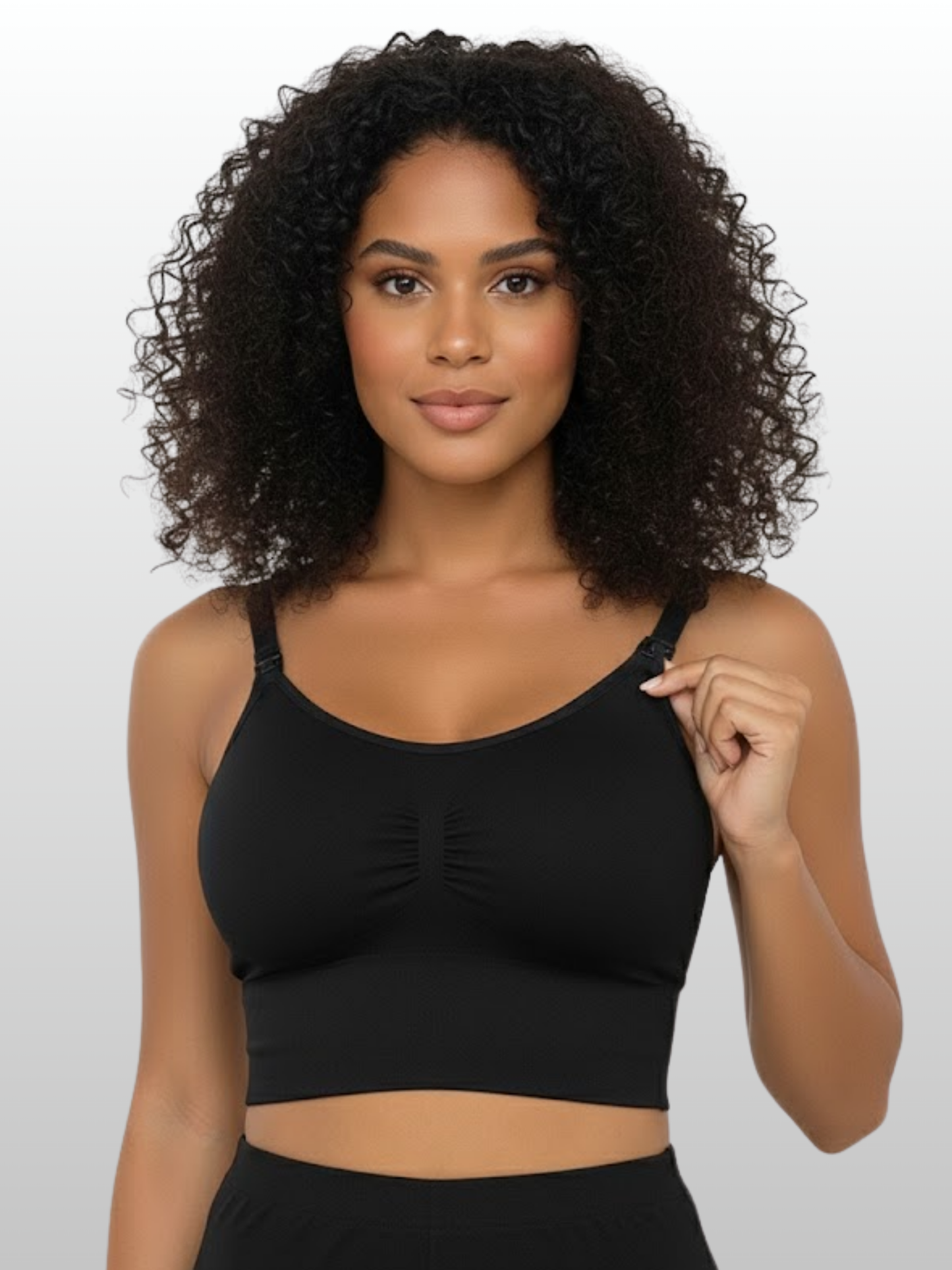 Still-BH, Bralette, Crop-Top-Stil, Ohne Bügel, Clip-Verschluss, Gerippt, Schwangerschaft, Stillzeit