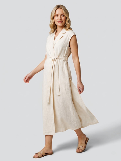 Stillkleid und Umstandskleid Midi aus Baumwolle mit Reverskragen