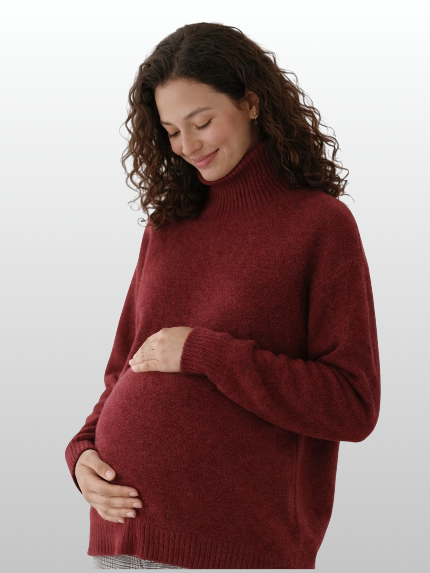 Umstandspullover, Oversized, Strick, Warm, Business-Casual, Alle Trimester, Lockere Passform