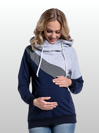 Stillpullover Hoodie mit verstecktem Reißverschluss, diskret