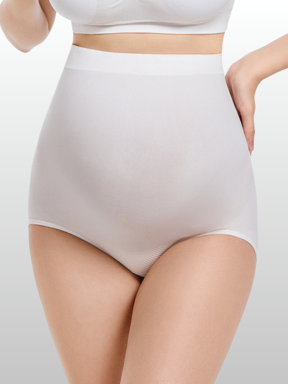 Umstands-Slip, High-Waist, Dual-Zonen-Stretch, Bauch & Hüften, Unterstützend, Druckfrei, Alle Trimester