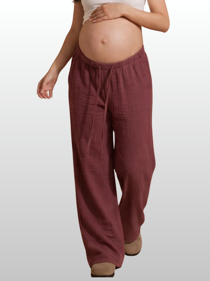 Umstandshose, Weiter Schnitt, Elastischer Bund, Baumwollstretch, Alltag & Lounge