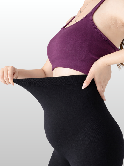 Umstandsleggings Yoga nahtlos mit hohem Bauchbund