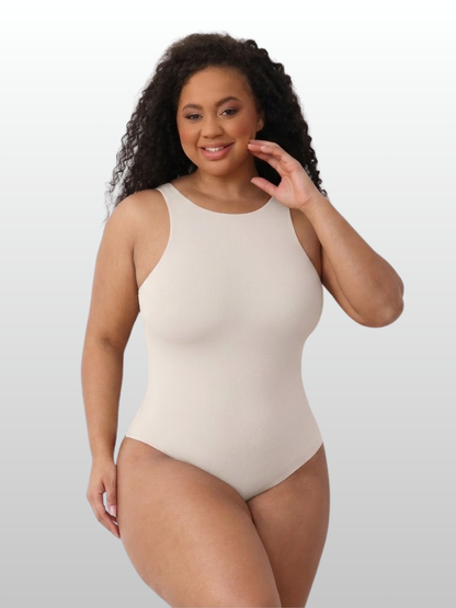 Shapewear Body rückenfrei, High-Neck, taillenformend, String