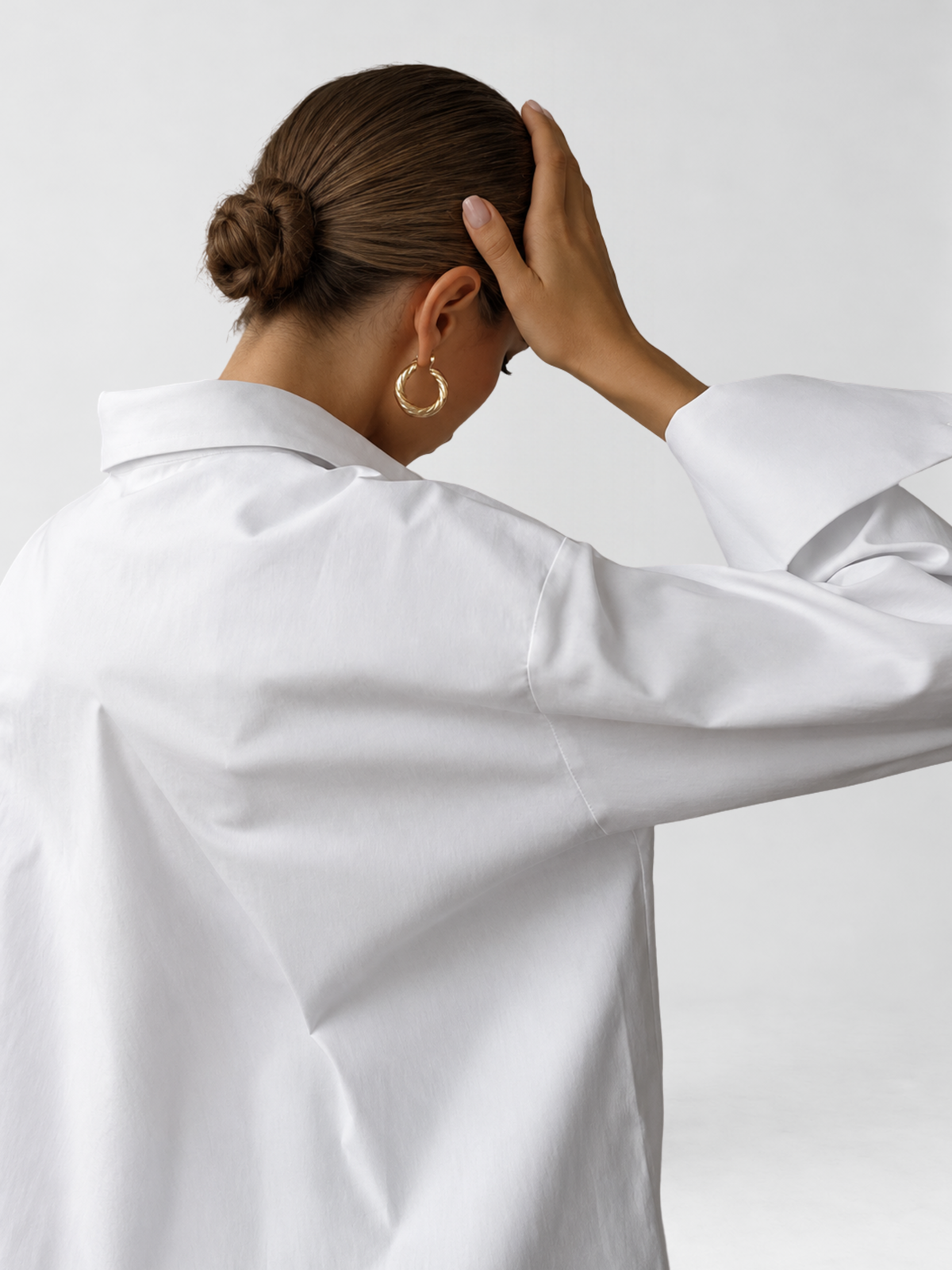 Umstandshemd oversize mit durchgehender Knopfleiste und langen Manschetten