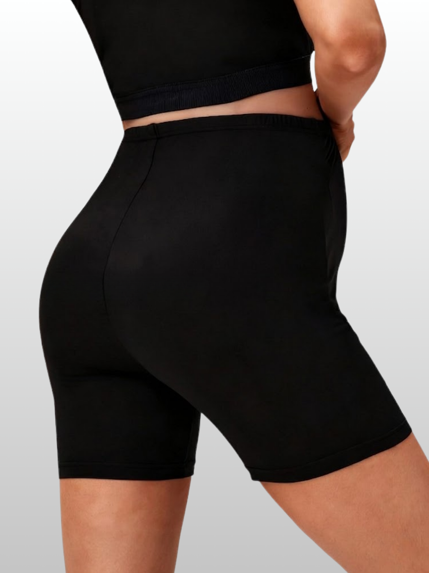 Umstands-Radlerhose High-Waist mit Überbauch-Bund, figurformend