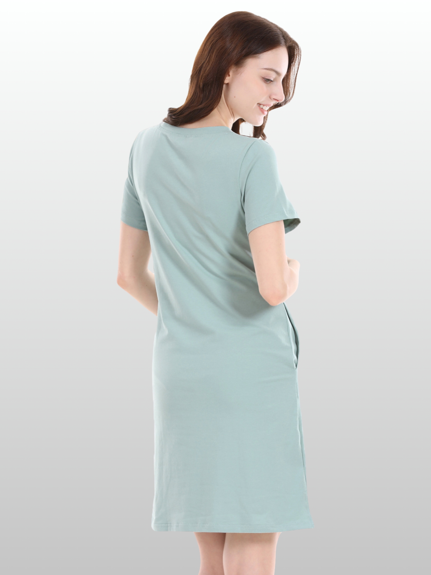 Stillkleid, Lounge, Hauskleid, Reißverschluss, Modal, Atmungsaktiv, Schwangerschaft Wochenbett