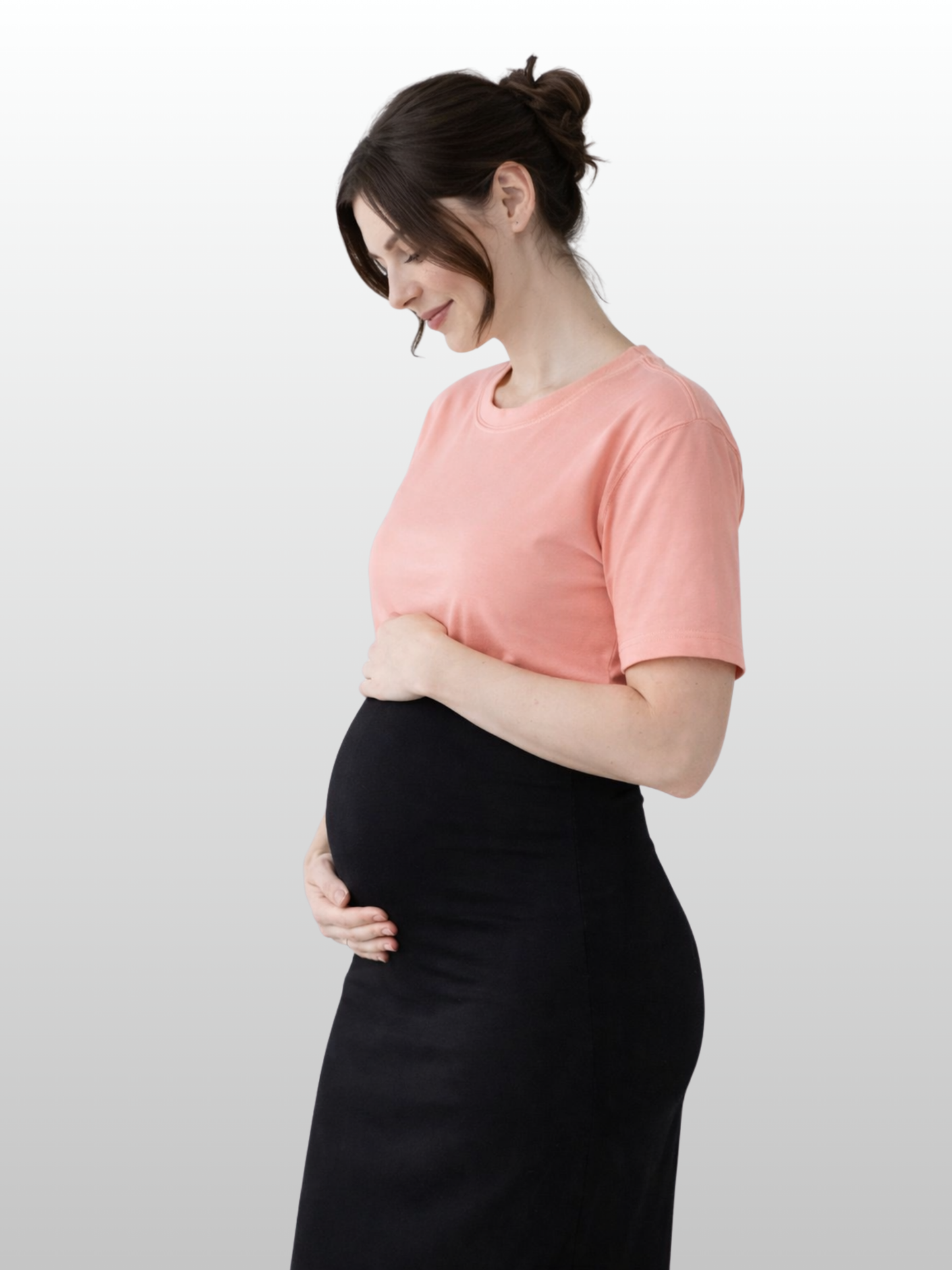 Umstands-Crop-Top, Kurze Ärmel, Schwangerschaft Stillzeit, Vielseitig, Modern