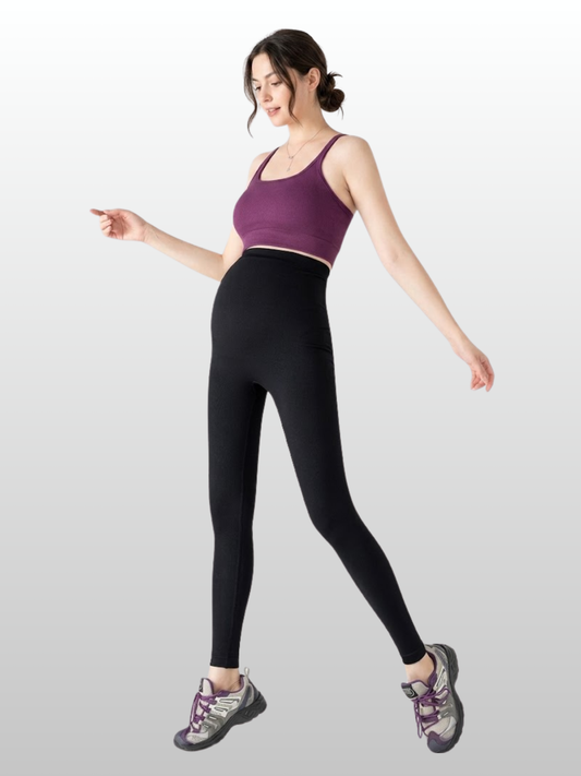 Umstandsleggings, Nahtlos, Atmungsaktiv, Feuchtigkeitsregulierend, Yoga Aktivwear, Hoher Bauchbund, Alle Trimester
