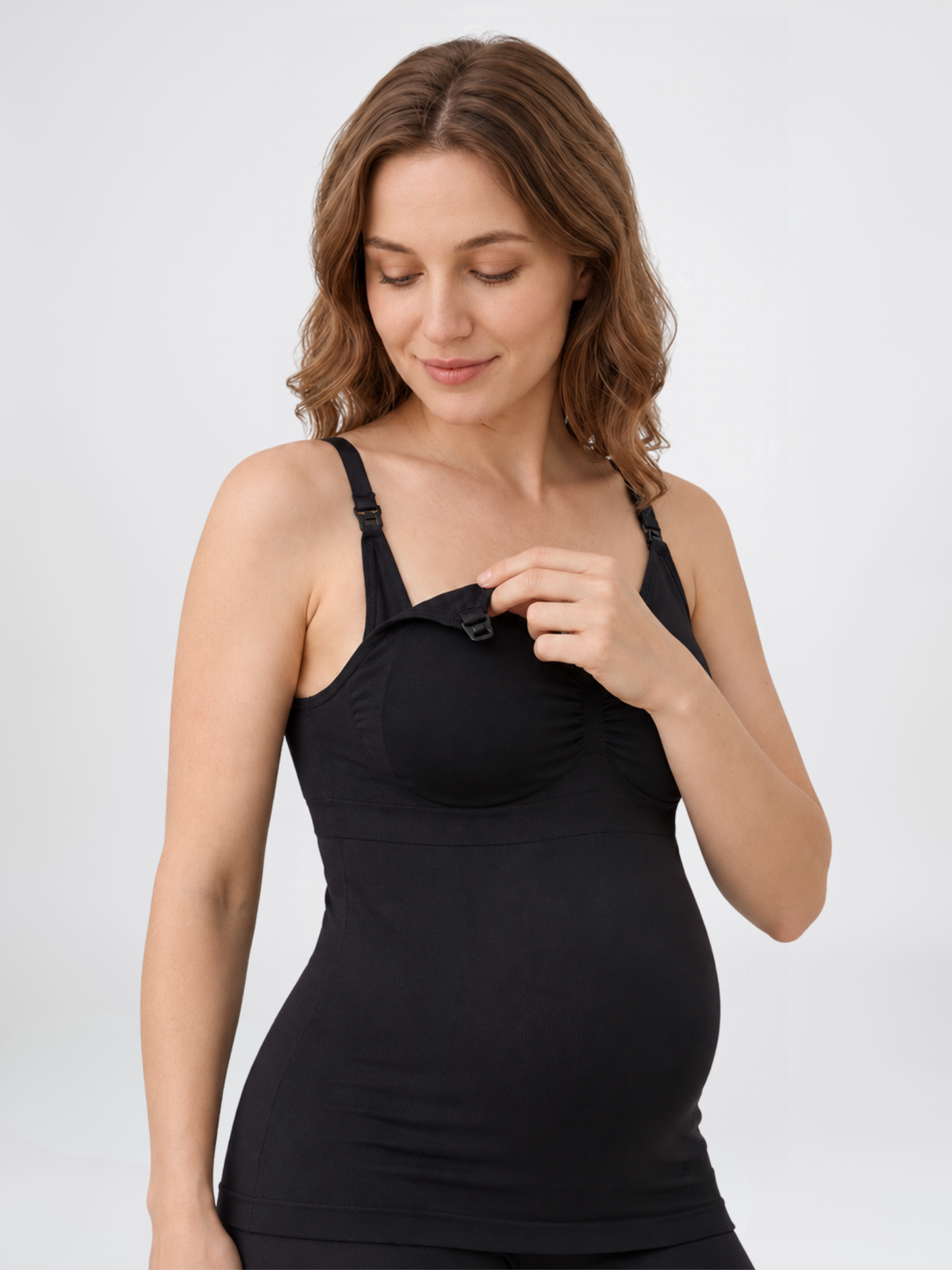 Stilltop dehnbar mit integriertem BH ohne Bügel und Einhand-Clip