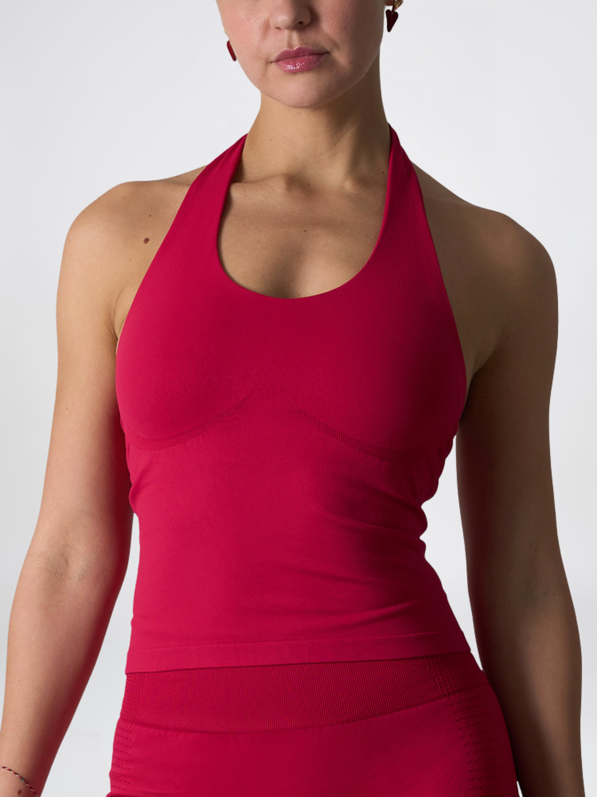 Neckholder-Top nahtlos als Crop Top mit breitem Nackenband