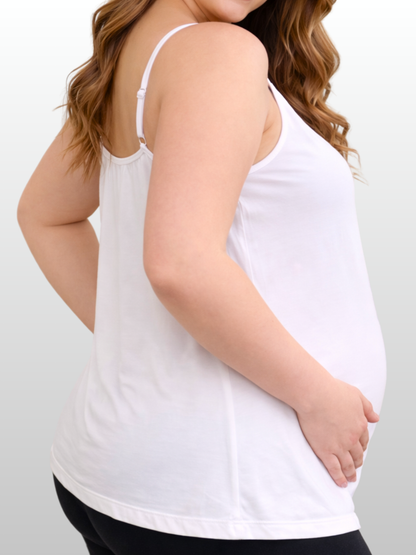 Umstandsmode, Umstands-Top, Integrierter BH, Sommer, Stillfreundlich, Atmungsaktiv, Lockerer Schnitt, Plus-Size