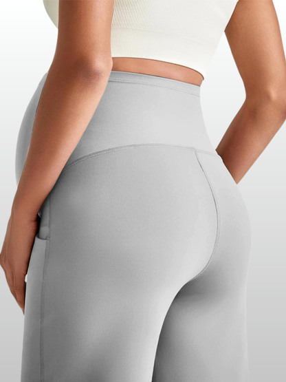 Umstandshose, Über-dem-Bauch, Falten, Lockerer Schnitt, Taschen, Alle Trimester, Atmungsaktiv
