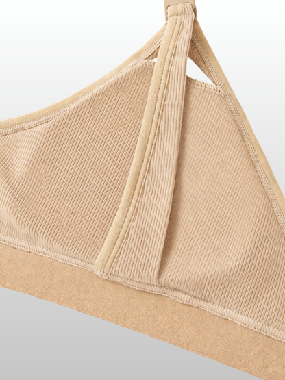 Still-BH, Gerippt, Doppelter Zugang, Abpumpen, Stillen, Bügellos, Wickeldesign, Freihändig, Nachtkomfort