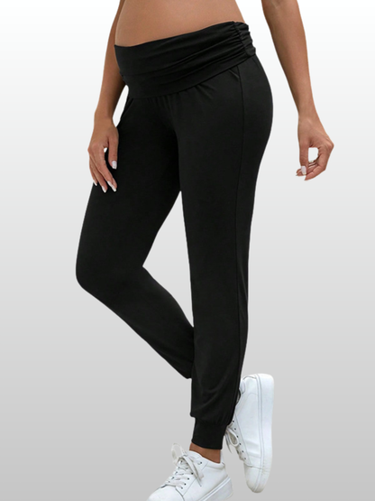 Umstands-Jogginghose, High-Waist, Sportlich, Elastischer Bund, Atmungsaktiv, Alle Trimester, Bewegungsfreiheit