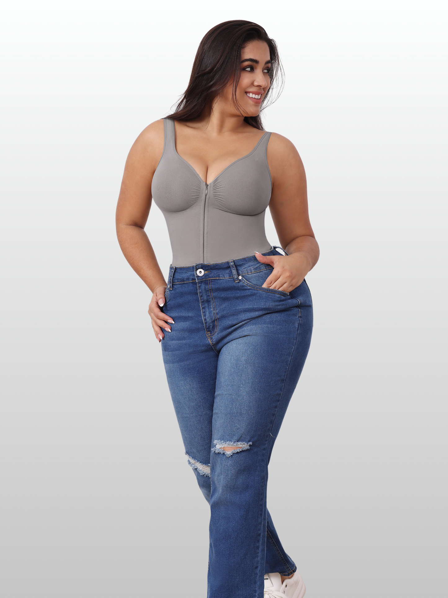 Shapewear Body mit Reißverschluss vorn, Taillen-Formung