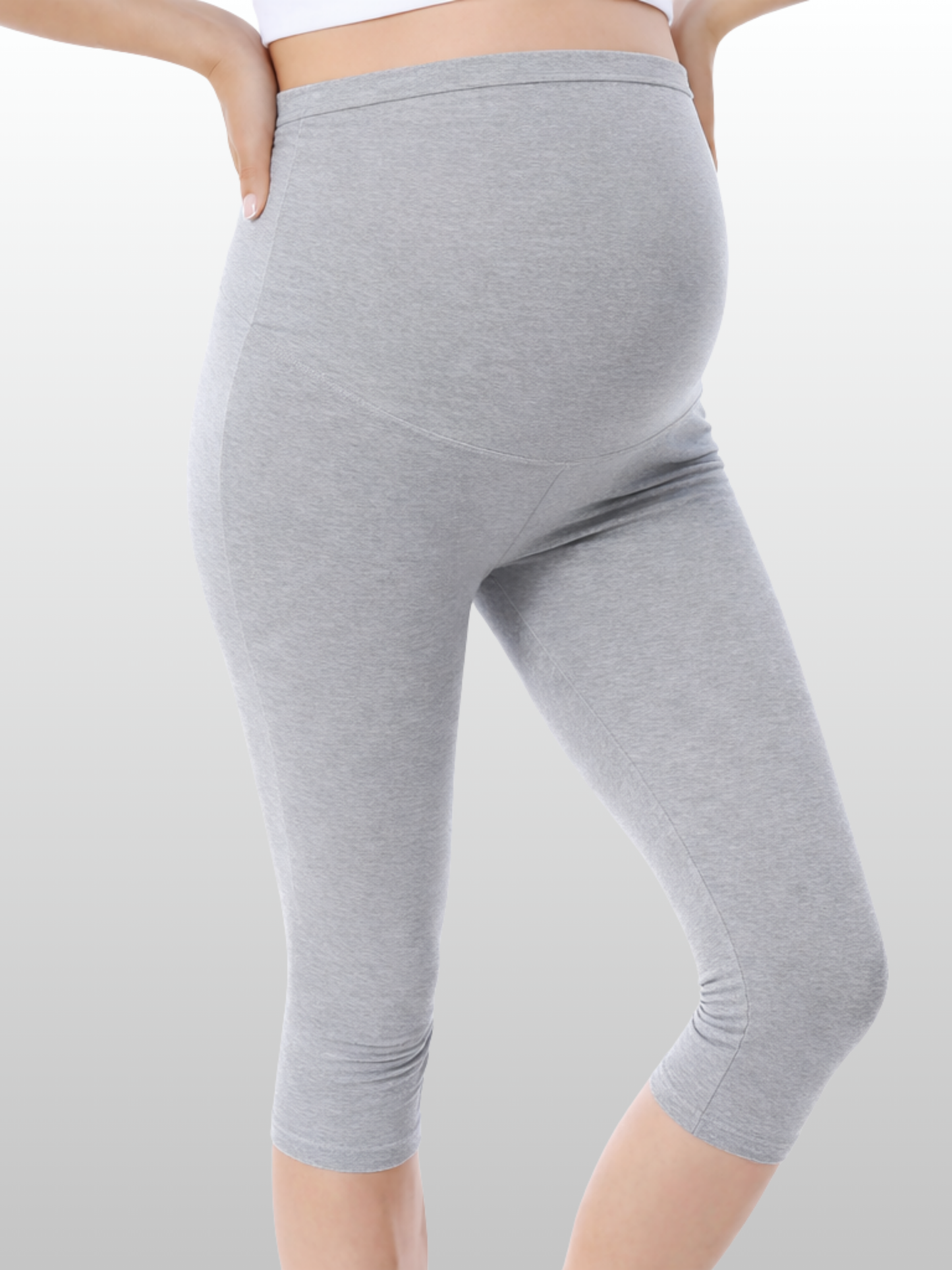 Umstandsleggings Capri, Modal, verstellbarer Bund, Sommer