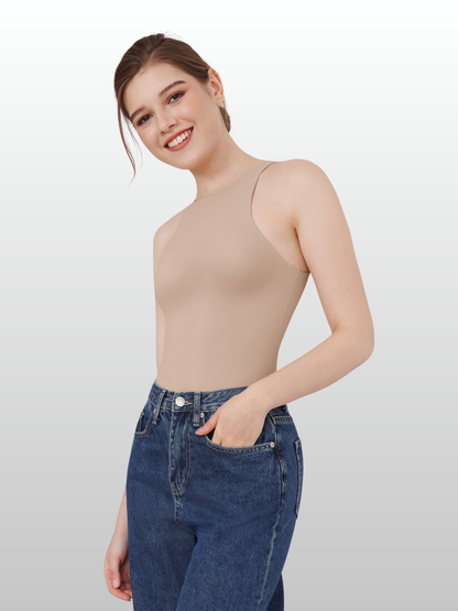 Shapewear Body rückenfrei, High-Neck, taillenformend, String