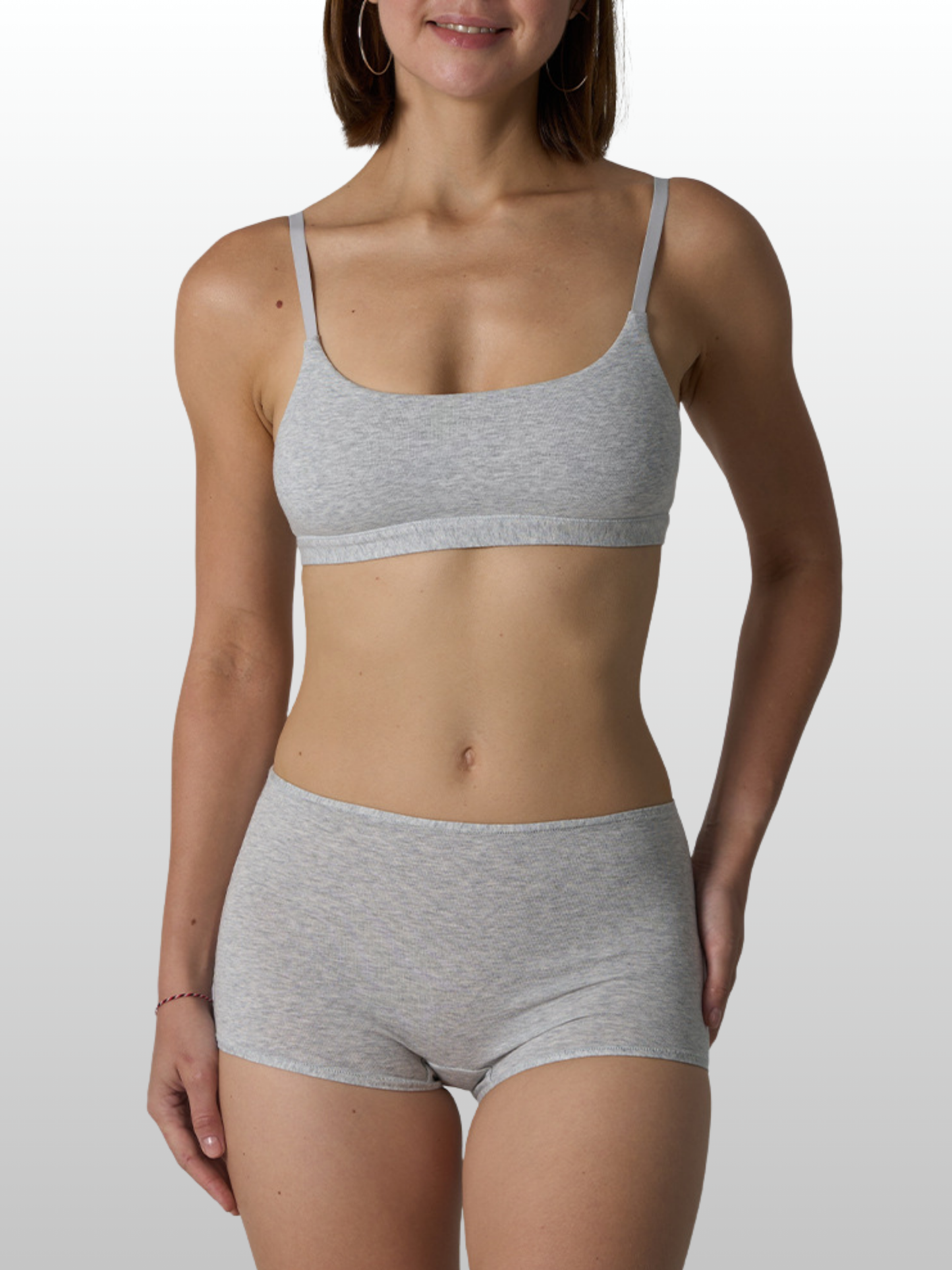 Bralette & Boxer Set, Baumwolle, Stillfreundlich, Wireless, Lounge & Schlaf, Schwangerschaft & Postpartum