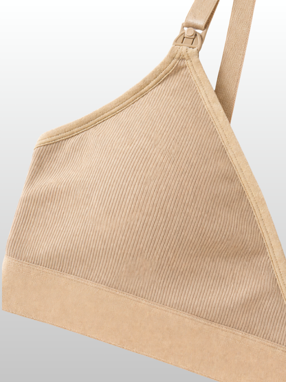 Still-BH, Gerippt, Doppelter Zugang, Abpumpen, Stillen, Bügellos, Wickeldesign, Freihändig, Nachtkomfort