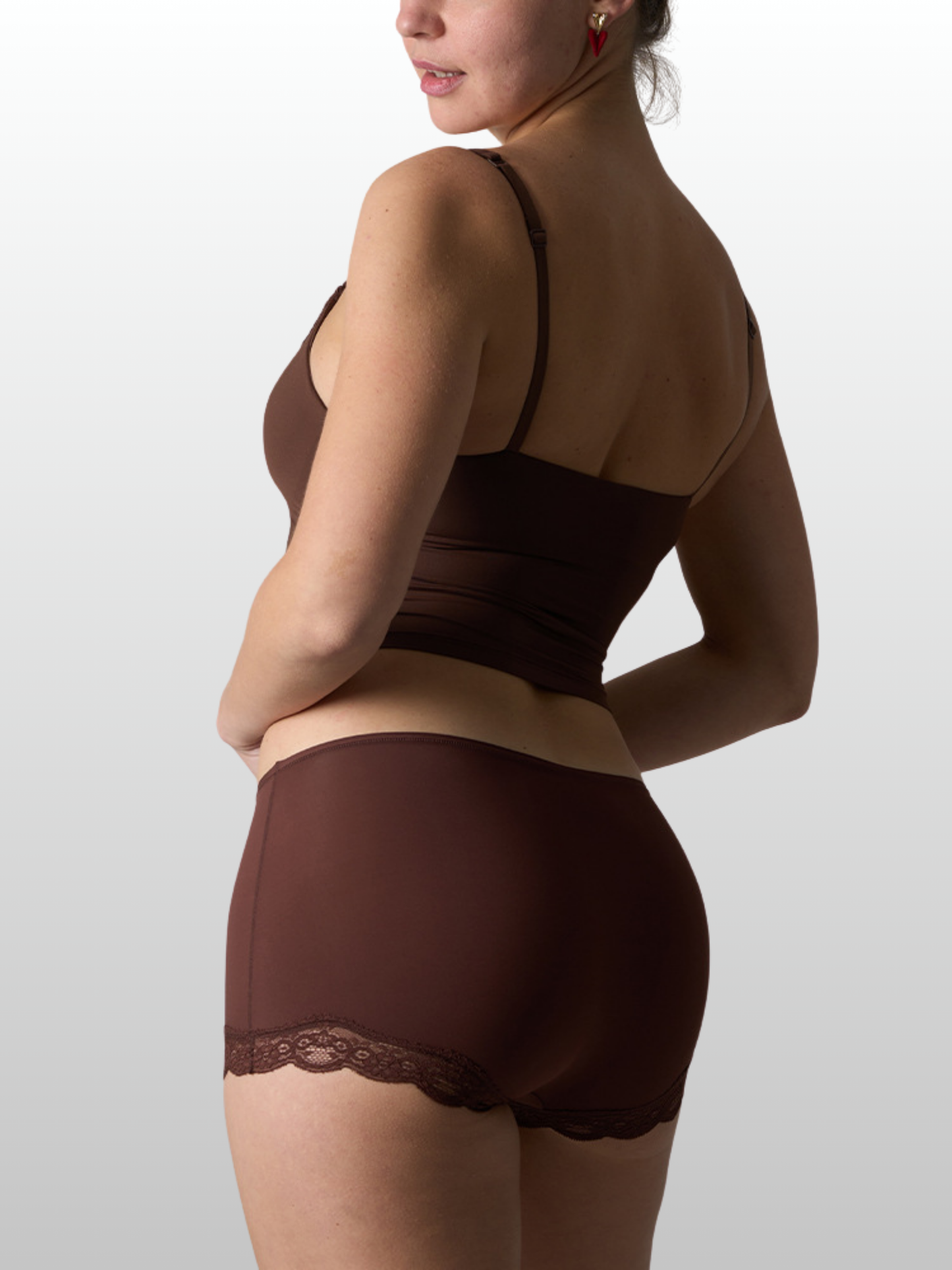 Lounge Set, Longline Bralette & Boxer, Spitzenbesatz, Soft Sculpt, Bügellos, Second-Skin, Homewear
