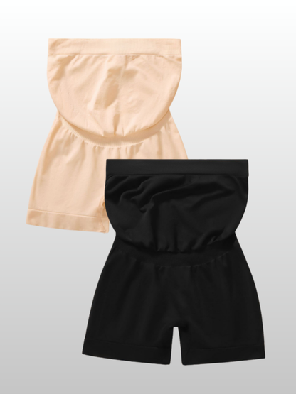 Umstands-Stützshorts, Nahtlos, Bauchstütze, Anti-Chafing, Kompression, Hoher Bund, Schwangerschaft & Postpartum